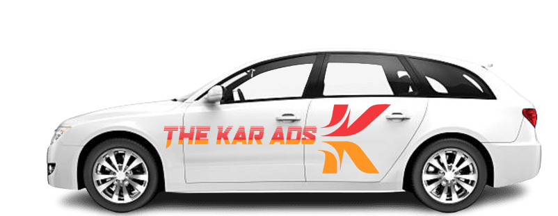 A car with the word " kar ads " on it.